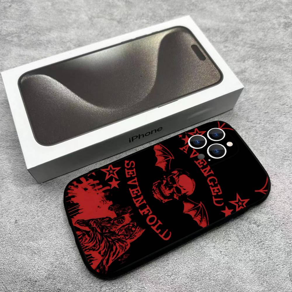 A-Avenged Sevenfold Phone Case For iPhone 17,16,15,14,13,12,Pro,Max,Plus,E,SE4,Air,Mini Black Soft Box