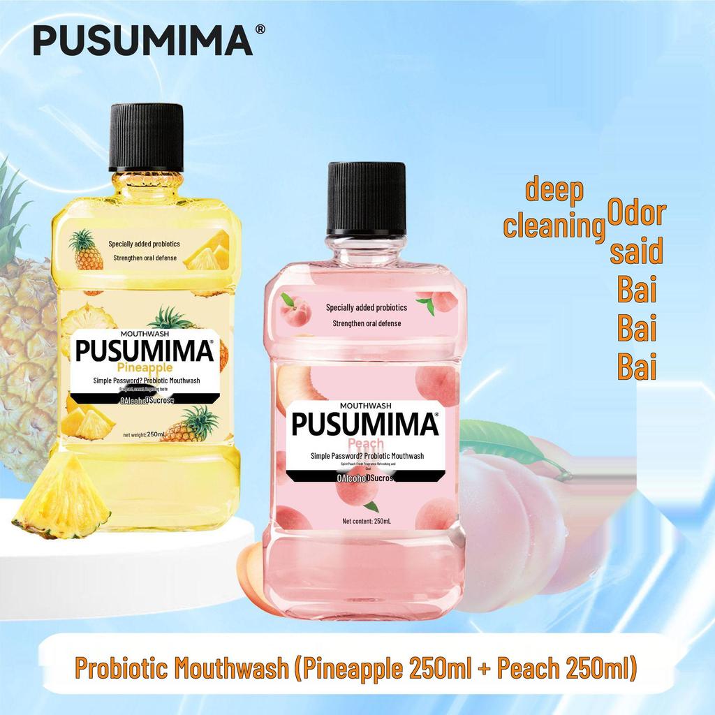Minty Probiotic Antibacterial Mouthwash: Fresh Breath, Long-Lasting, Sugar-Free, Portable.