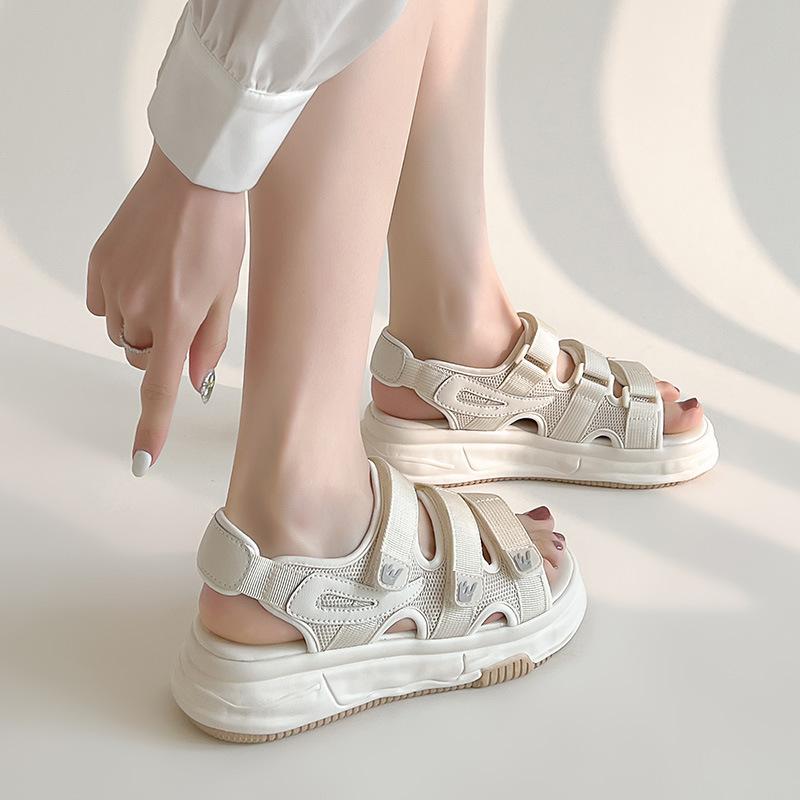 Augustine Casual Sandals Women 2025 Summer New Fashion Internet Celebrity Muffin Beach Shoes Platform Sports Sandals