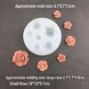 6-in-1 Rose with Leaves Mold: For Plaster, Resin, Mousse, and Aromatherapy