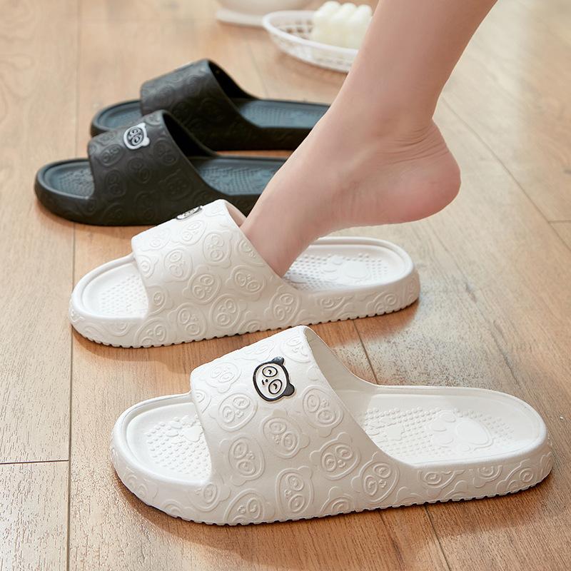 Slippers Female Summer Cartoon Hotel Indoor Couple Home Bath Non-slip Thick Bottom Household Sandals Male