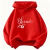 Blessed Flower Printed Design Hoodie Kids Children's Sweatshirt Hoody for Boys Girls Autumn Winter Casual Hoodies