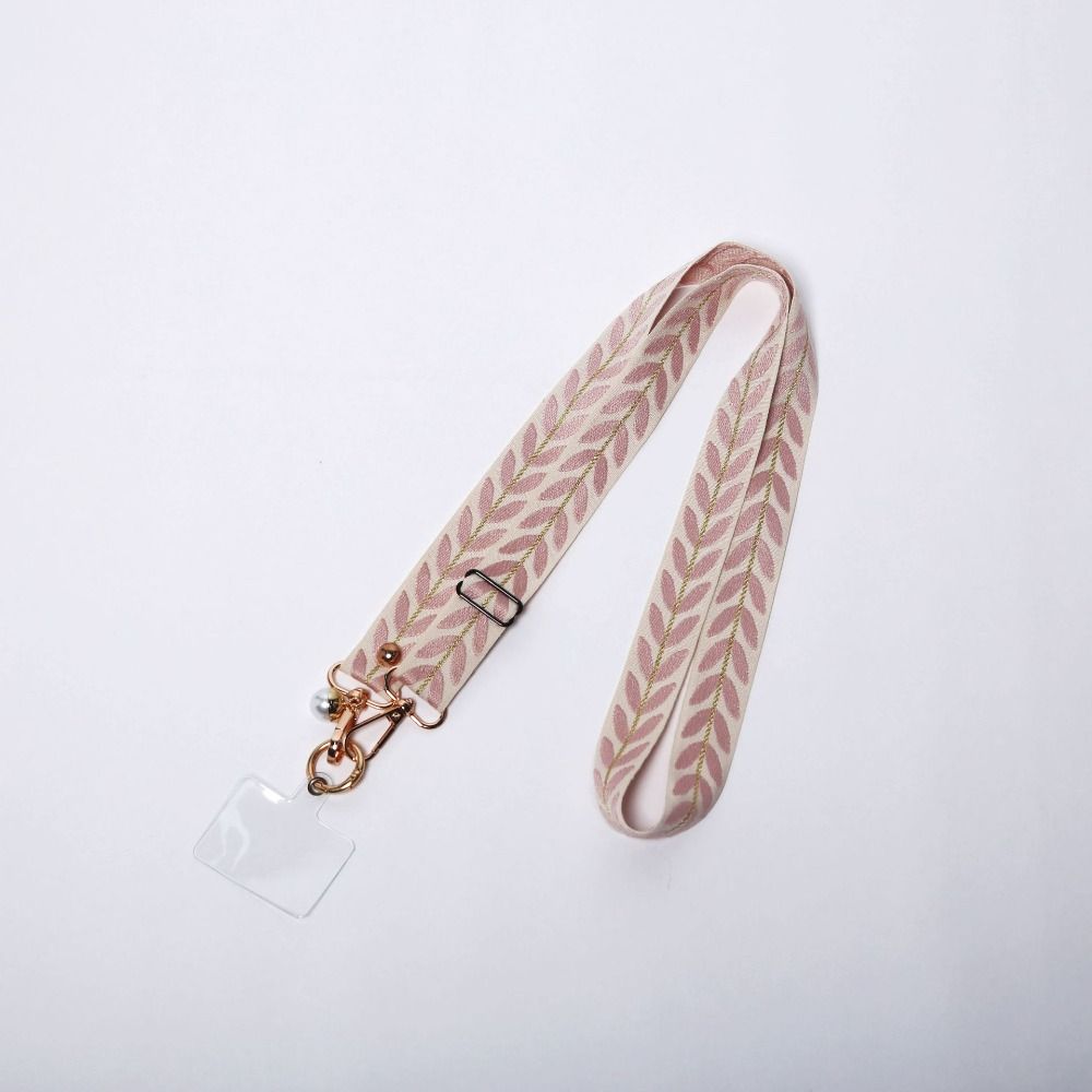 Pearl Pendant Phone Antilost Lanyard Wide Cloth Cell Phone Lanyard  For Women
