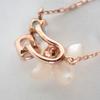 [Used] K10PG Diamond Flower Necklace/j12-14