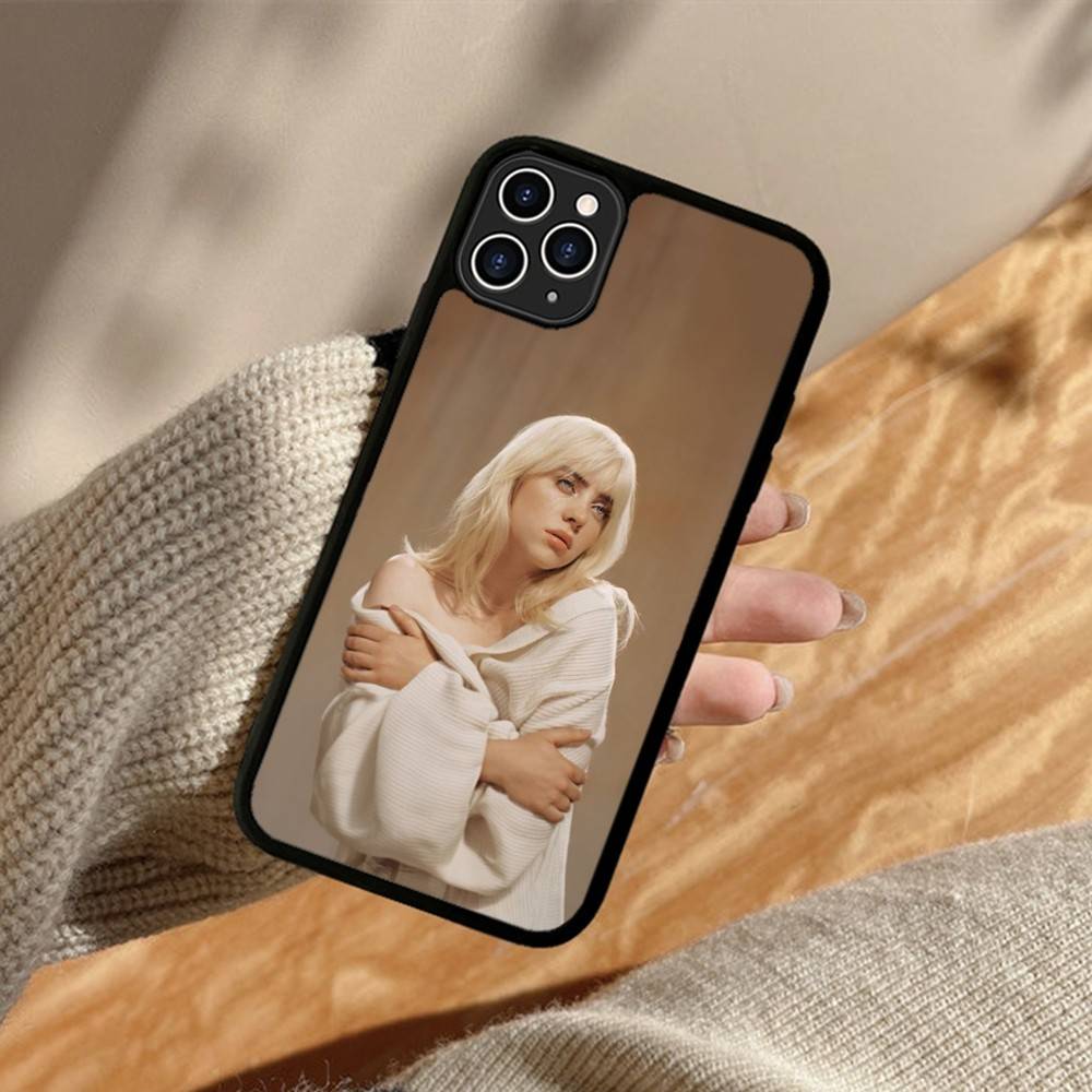 B-Billie E-Eilishes PC+TPU Shockproof Protective Phone Case For iPhone17 14 15 16 Pro max 13 12 11 17 Air