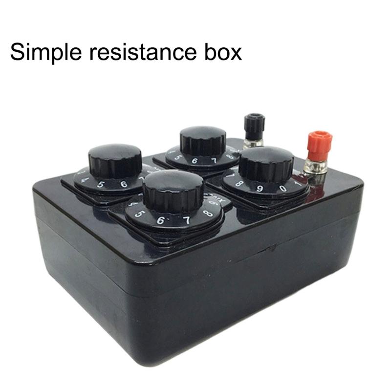 9999 Ohm Resistor Box 4 Adjustable Settings Resistance Box for Physics Experiments and Labs