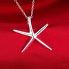 Fine Jewelry Sets 925 Silver Lovely Starfish Chain Necklaces Bracelet for Women Fashion Party Wedding Gifts
