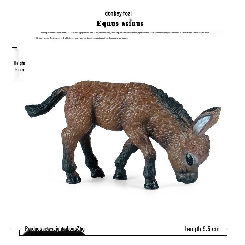 Handcrafted Donkey Figurine: Children s Cognitive Toy & Poultry Farm Decoration