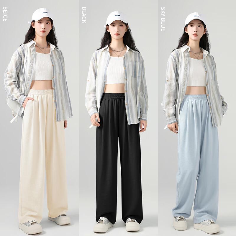 Women's Relaxed High-Waist Wide-Leg Pants