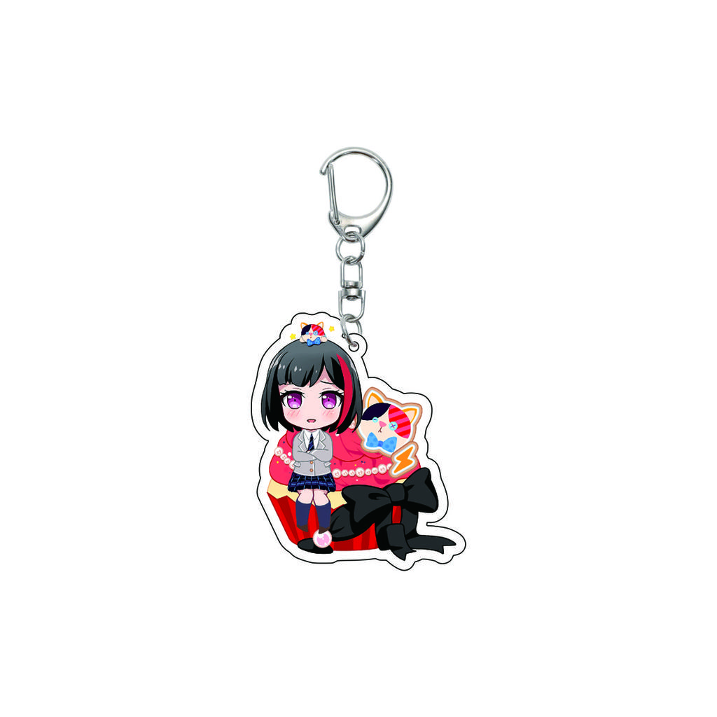 55MM Anime banG Dream Keychain Toyama Kasumi/Saya Yamabuki/Hanazono Tae Key Chain Acrylic Model Plate Christmas Gifts