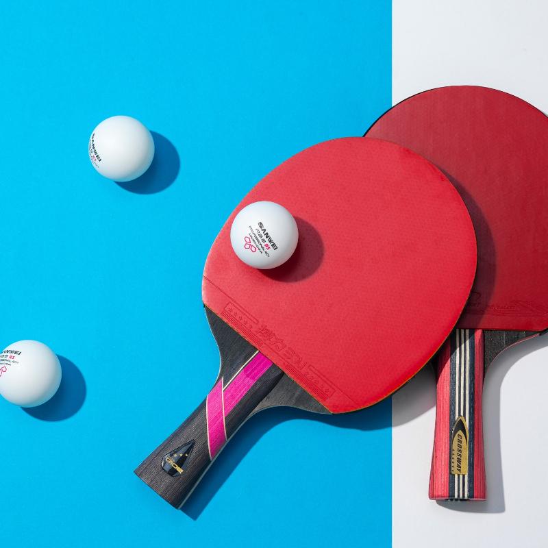 Palline da Ping Pong SANWEI RS 3 Stelle Cucite, Materiale ABS 40+, Alta Elasticità e Resistenti per Allenamento
