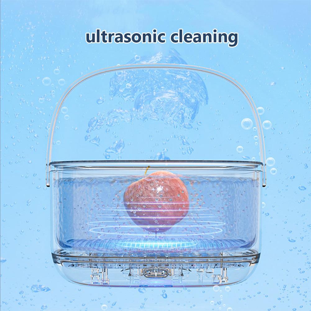 Ultrasonic Vegetable Washing Machine Food Purifier Automatic Residue Removal Portable Fruit and Vegetable Drain Basket