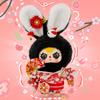 TOP TOY X Baby Three [Macaron Rabbit Japan Exclusive] Series Plush Soft Vinyl Pendant [Assorted Box of 6] Gachapon Blind Box Figure Plastic Model