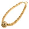 CHANEL Vintage CC Logos Chain Choker Necklace goldUsed