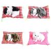 Adorable And Soft Plush Stuffed Toy Cute Sleeping Cat With Realistic Sound For Kids