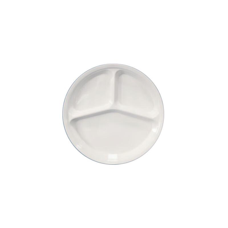 Huihuang 10-inch White Melamine 3-Compartment Dinner Plate