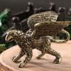 Exquisite Mini Griffin Sculpture Vintage Griffin Statue Brass Griffin Figurines  Birthday Gift