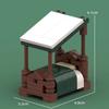MOC Medieval Furniture Building Blocks Cannon Sheepskin Leather Rack Spinning Wheel Map Desk Loom Bricks Toys Kids Gift