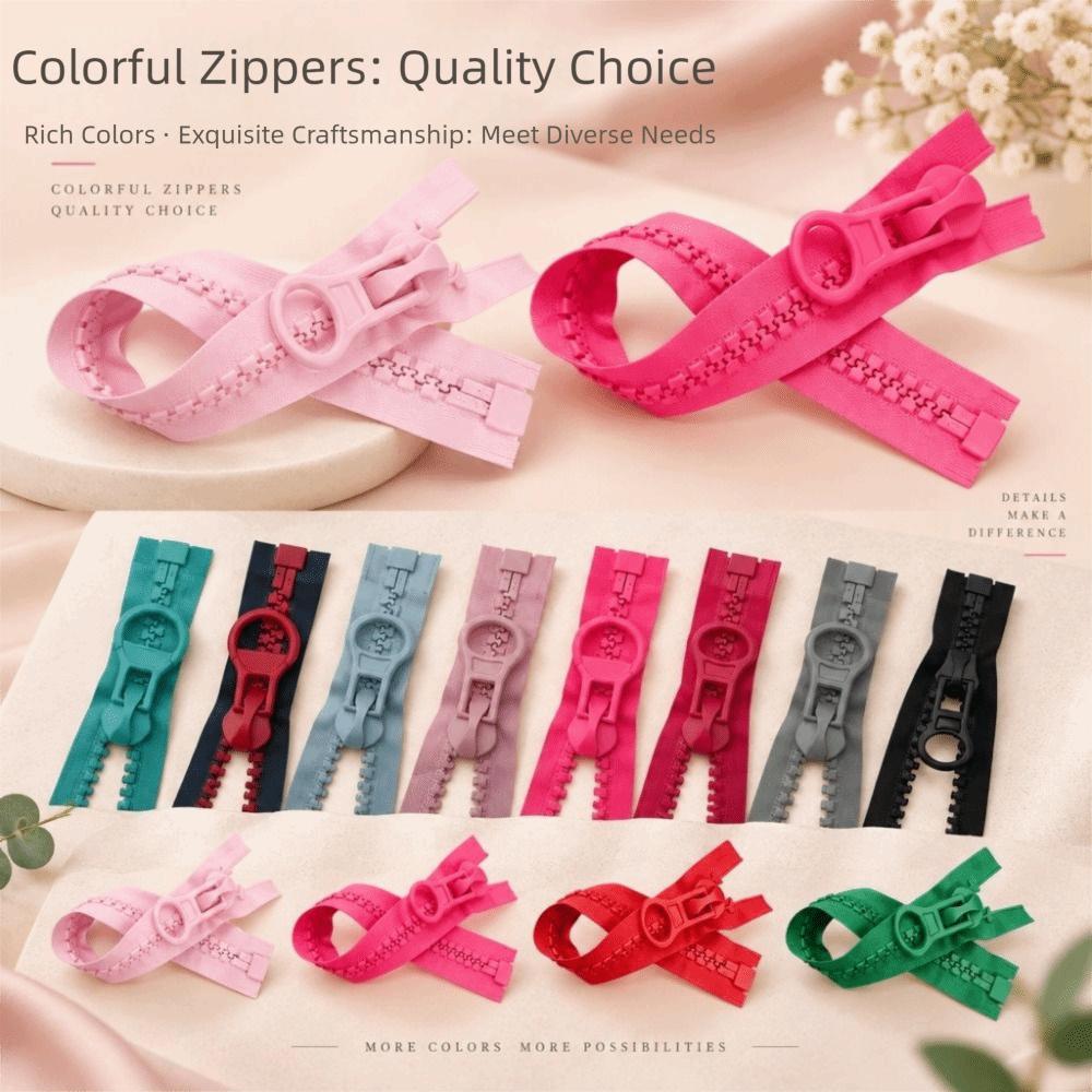 Resin Big Zippers 30# 60cm Slider Head Sewing Bags Pull Ring Zip Christmas