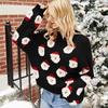 Cross2026 Women's Christmas Knit Pullover - European & American Style for Autumn/Winter