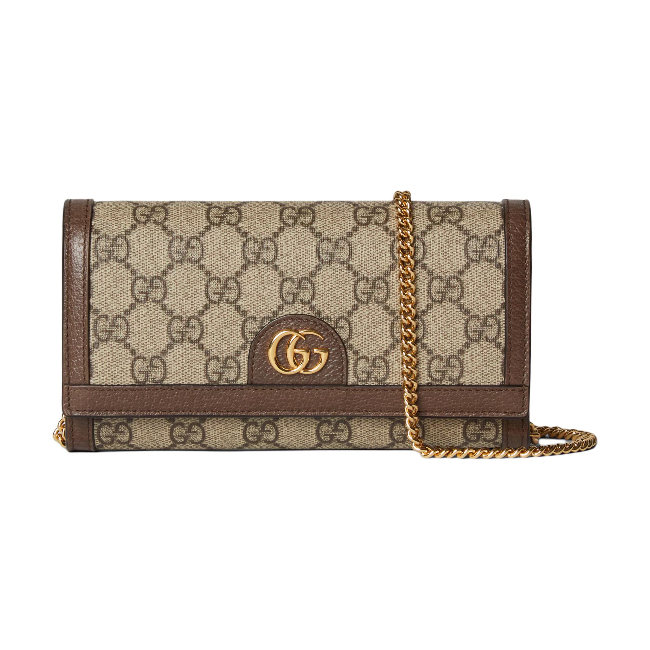 

Gucci Ophidia Double G Print Light Gold Tone Accessory Supreme Canvas Shoulder Crossbody Bag Wallet Women bags Beige Dark-Brown 772309-K9GSG-8367 Basic Set (Bag+Dust Bag)