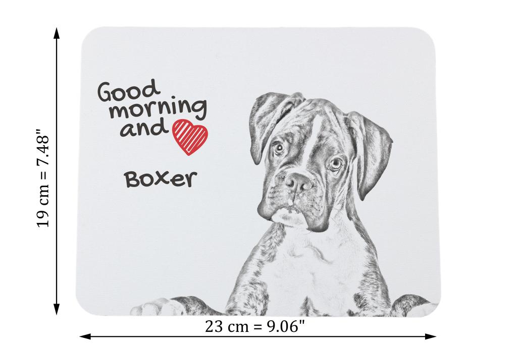 Boxer, German Boxer III - Mouse Pad with Print, Personalized Dog-themed Mouse Pad, Unique Gadget for an Office Worker by Art-Dog Brand