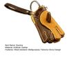 Mini Falconry Glove Keyring Men Faux Leather Tiny Glove Finger Miniature Falcon Perch Gift for Bird Handlers Falconry Lovers