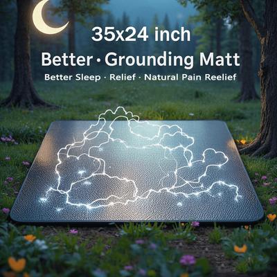 23.6x35.4 Inch Premium Grounding Mat with 15ft Cord, Anti-Static Earthing Pad for Pets, Desk & Floor Use, Durable Wellness Mat