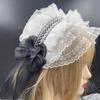 Cosplay Anime Gothic Lolita Maid Lace Headband Women Girls Ruffles Lace Flower Embroidery Hairband Headpiece Hair Hoop Accessory