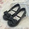 Women's 2024 Cute Round-Toe Lolita Mary Jane Leather Shoes with Thick Heels