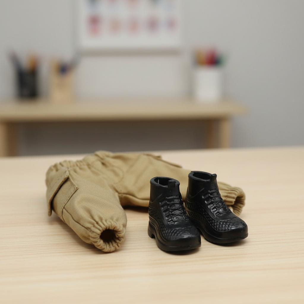 OB11 Doll Cargo Pants Side Pockets 1/12 BJD Trousers Elastic Waist Miniature Pocket Effortless