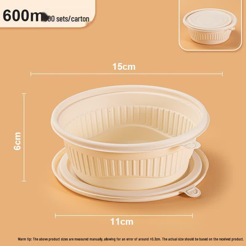 Disposable Corn Starch Round Takeaway Bowls