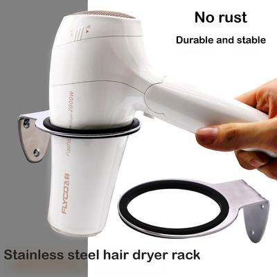 Wall Mounted Hair Dryer Holder Rack Hanger Hair Salon Home Bathroom Hairdryer Storage Shelf Organizer Blower Rack Barber Tools