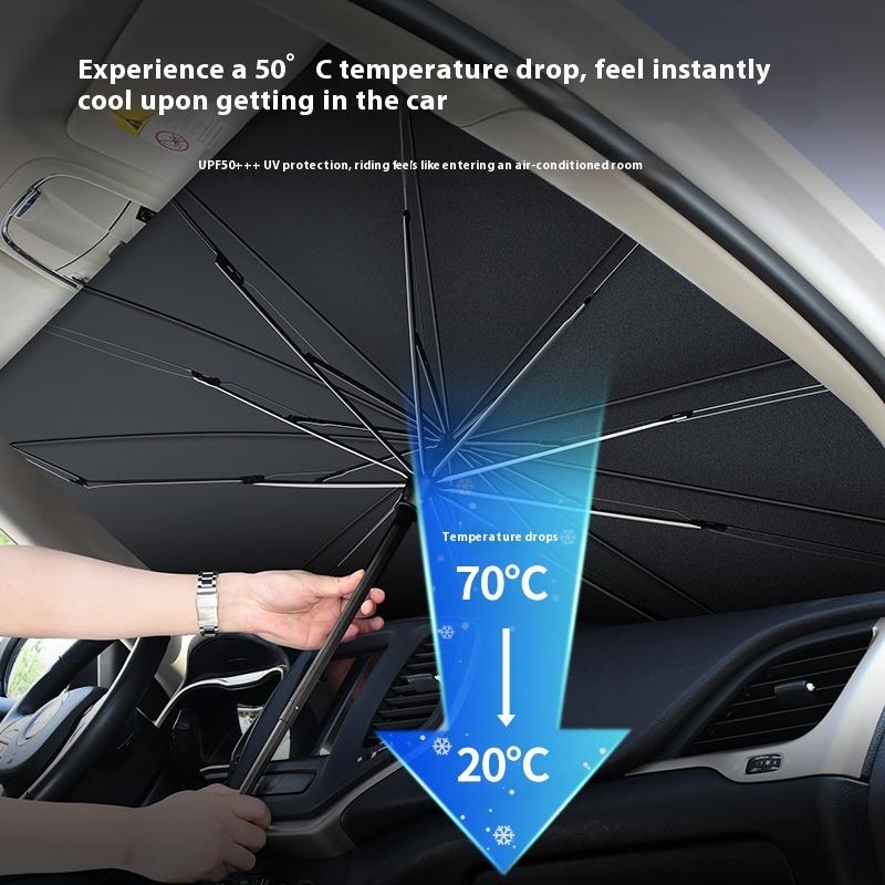 Para Toyota RAV4 2024 2025 Parasol Plegable tipo Paraguas para Parabrisas del Coche Accesorios de Aislamiento Térmico Frontal