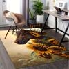 Sunflower Chair Mat: Office Carpet, Oversized Rug for Home Decor, Sofa Mat, Desk Pad Gift Suitable for Bedroom, Living Room, Various Rooms