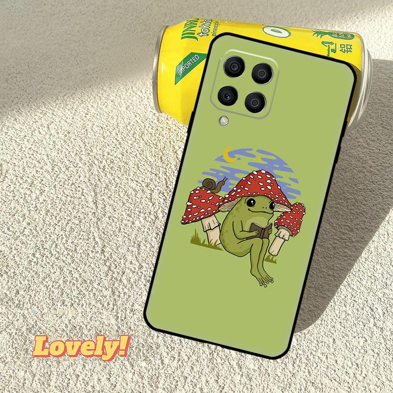 Kawaii Frog Mushroom Case For Samsung Galaxy M52 M36 M06 M16 M56 M33 M15 M55 M31 M13 M12 M14 M53 M32 M35 M34 M54