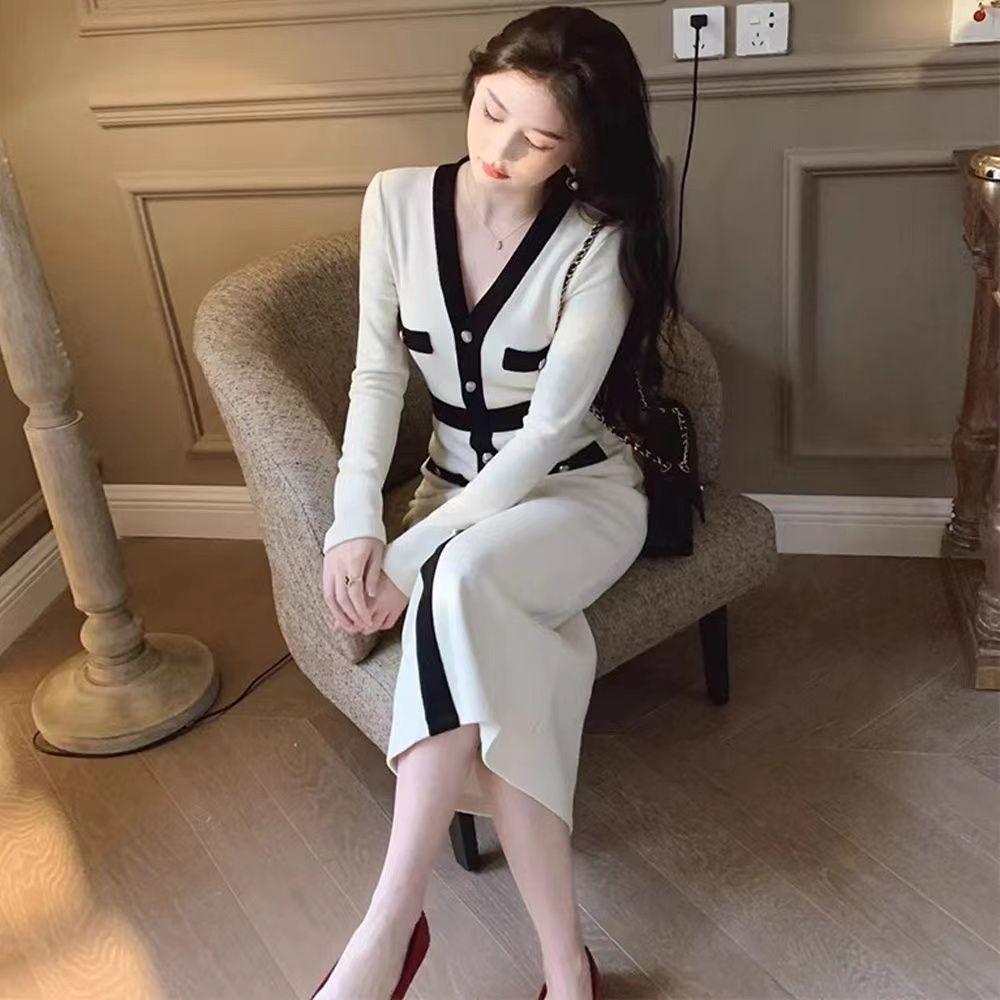 2025 Autumn/Winter French Elegant Fragrant Knit Dress