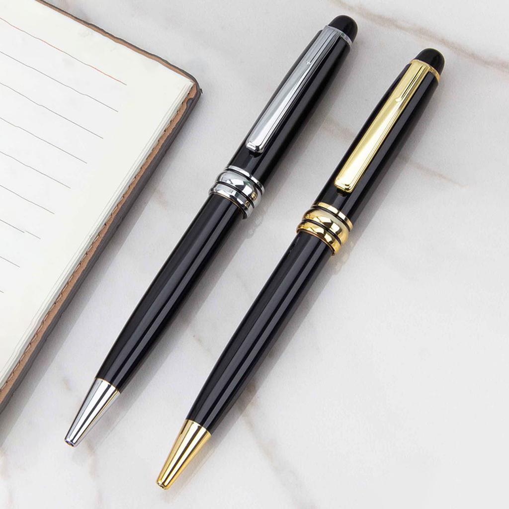 6 Pieces Black Ink Ballpoint Pens Journaling Pen Smooth Writing Pen Metal Signature Pens Stationery Supplies for Writing