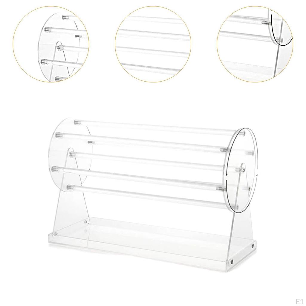 Hair Claw Clip Organizer Headband Rack for Women Jewelry Degree Rotating Acrylic Display