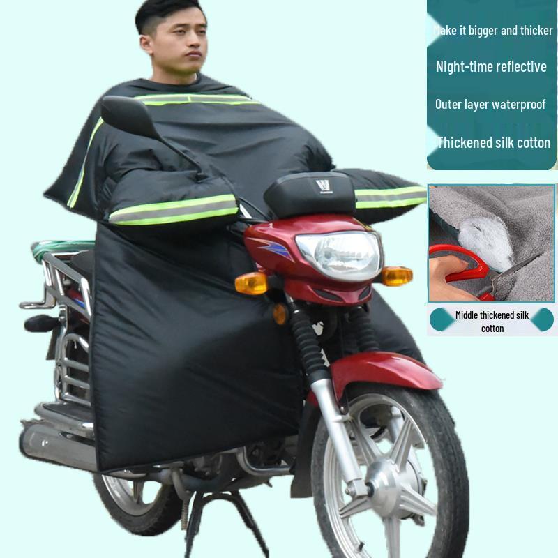 Men's Extra Large Winter Fleece-Lined Waterproof Motorcycle Windshield