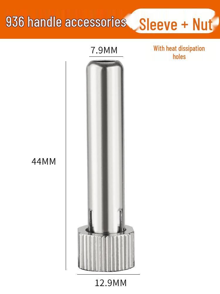 Accesorii Mâner Stație de Lipit 936: Set de 3 piese cu vârf de fier 907 cu manșon din oțel inoxidabil 203/205H