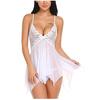 Kobiety Bielizna Kwiat Koronki Bielizna Babydoll V Neck Bielizna nocna Paski