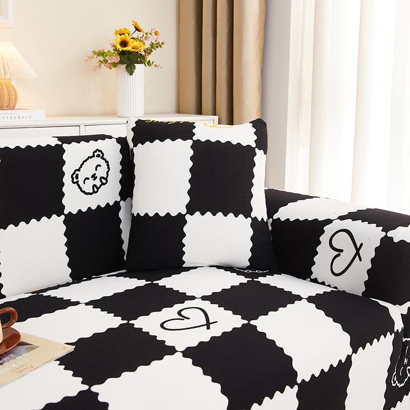 Solid Sofatrekk til Stue Elastisk 1/2/3/4 Seter Sofatrekk Beskytter L-formet Hjørnesofatrekk Sjeselong