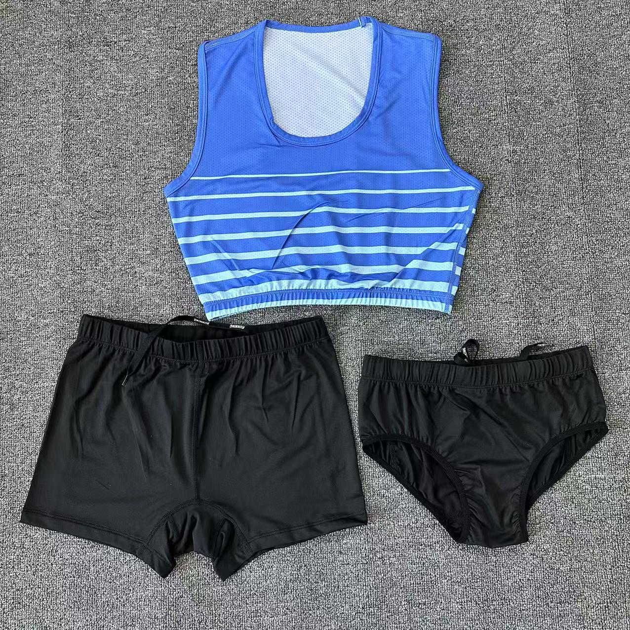 

Женский быстросохнущий спортивный тренировочный костюм - Набор из трех предметов, высокоэластичный и с разрезами для экзаменов и спорта.