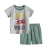 27kids Summer Boys' Two-Piece Set: Short-Sleeve T-Shirt & Mid-Length Shorts