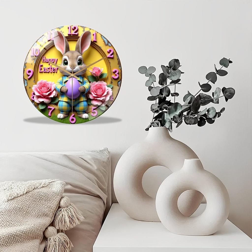 12 Inch Diameter Glass Wall Clock That Integrates Seamlessly with Existing Decor
