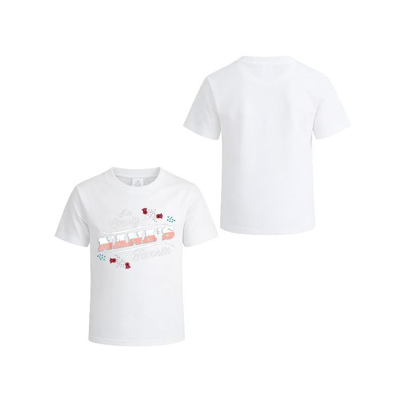 

European sizes Children Grandson Granddaughter Grandma T-Shirt For Kids Boys Girls Graphic Tee Round Neck Shirt For Early Elementary - Birthday Party 164cm білий