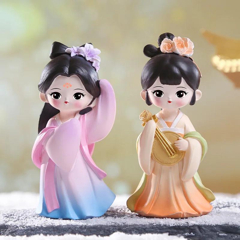 Beautiful Women Ornaments Souvenir Girl Resin Doll Desk Accessories Decorative Figurine Xi Shi Diao Chan Da Ji Table Decoration