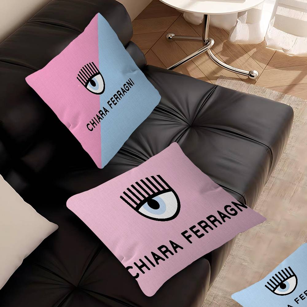 Fashion C-Chiara F-Ferragni Cushion Cover Car Throw Pillow Case For Sofa Car Christmas Gift 40x40cm 45x45cm