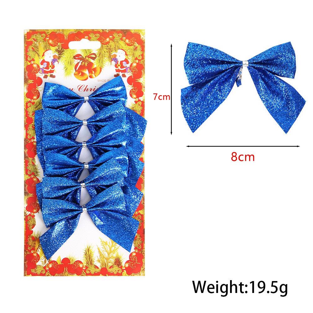 Christmas Bows Ornaments - Pack of 12 Holiday Decorations & Gifts